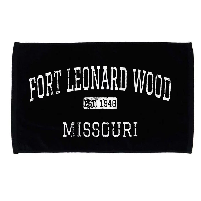 Fort Leonard Wood Missouri Mo Vintage Microfiber Hand Towel