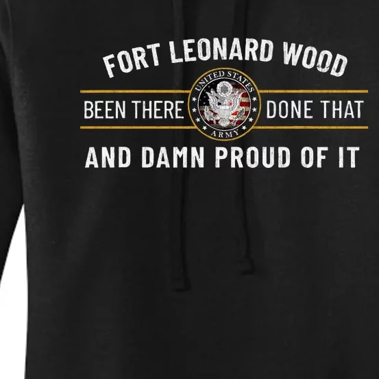 Fort Leonard Wood Missouri Basic Training Alumni Women's Pullover Hoodie