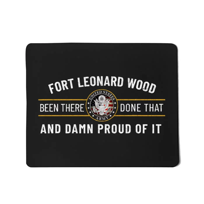 Fort Leonard Wood Missouri Basic Training Alumni Mousepad