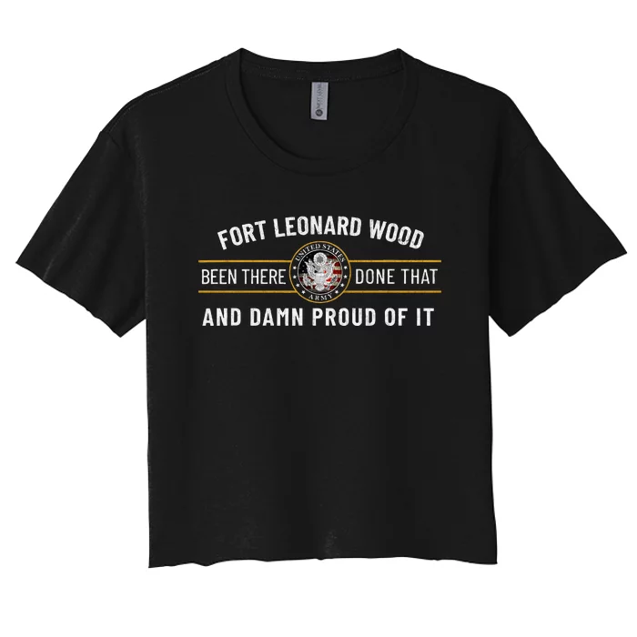 Fort Leonard Wood Missouri Basic Training Alumni Women's Crop Top Tee