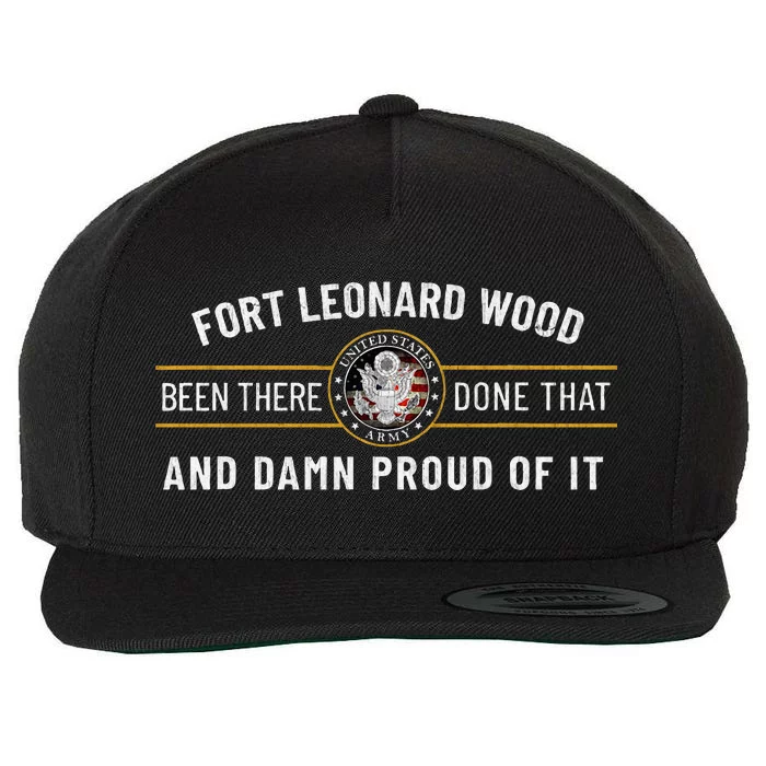 Fort Leonard Wood Missouri Basic Training Alumni Wool Snapback Cap