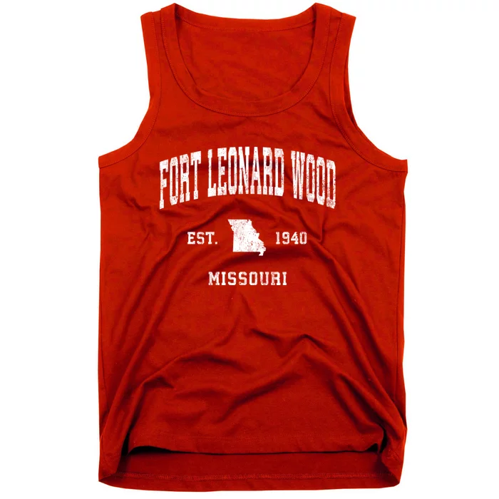 Fort Leonard Wood Missouri Mo Vintage Athletic Tank Top