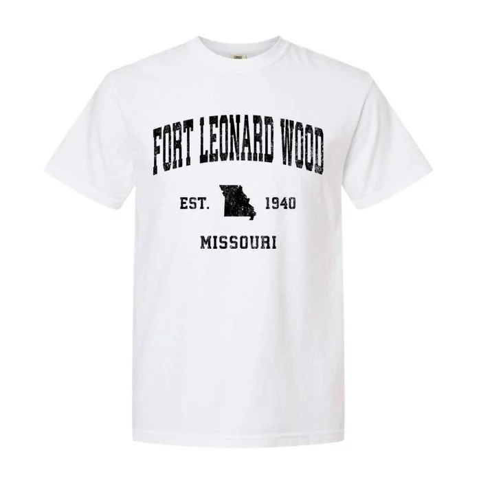 Fort Leonard Wood Missouri Mo Vintage Athletic Garment-Dyed Heavyweight T-Shirt