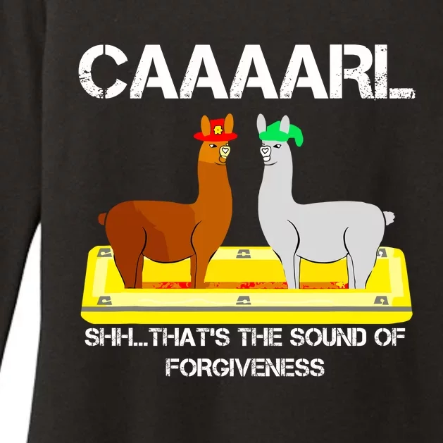 Funny Llama With Hats Lama With Hat Forgiveness Funny Carl Womens CVC Long Sleeve Shirt