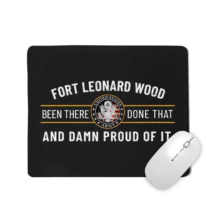 Fort Leonard Wood Missouri Basic Training Alumni Vintage Mousepad