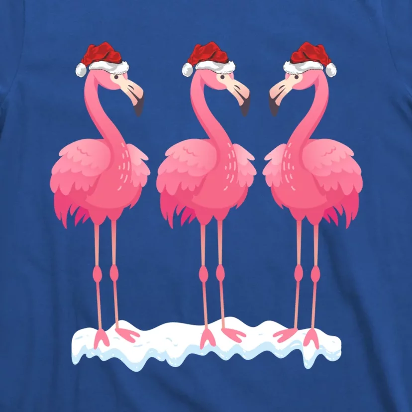 Flamingo Lover Xmas Lighting Santa Pink Flamingos Christmas Gift T-Shirt