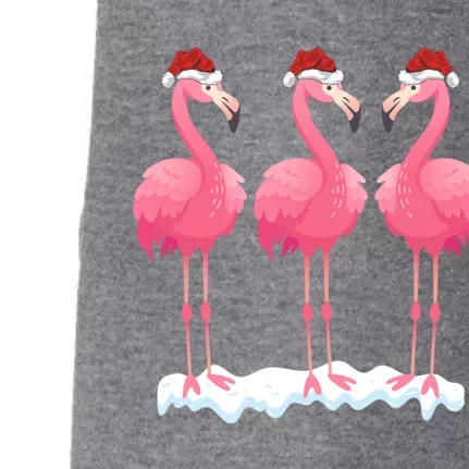 Flamingo Lover Xmas Lighting Santa Pink Flamingos Christmas Gift Doggie 3-End Fleece Hoodie