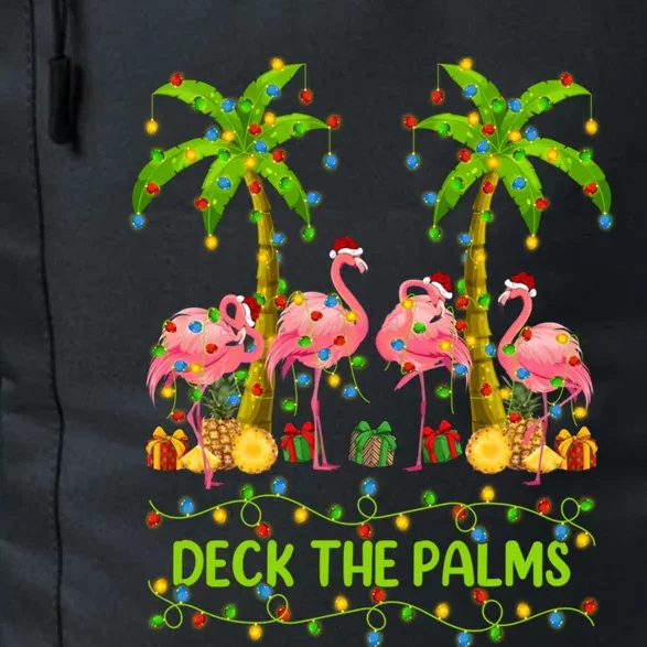 Flamingo Lover Xmas Lights Deck The Palms Flamingo Christmas Great Gift Daily Commute Backpack