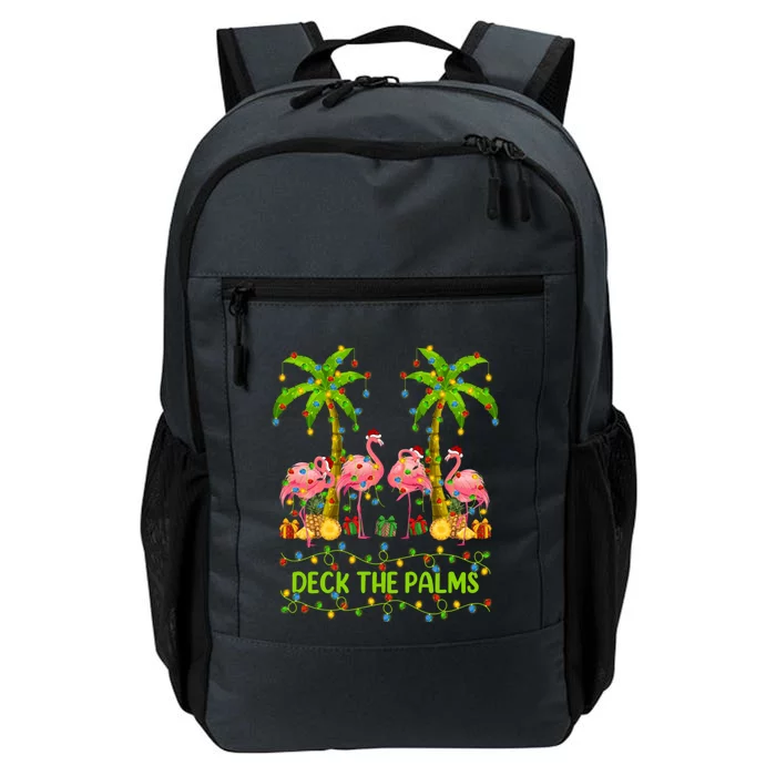 Flamingo Lover Xmas Lights Deck The Palms Flamingo Christmas Great Gift Daily Commute Backpack