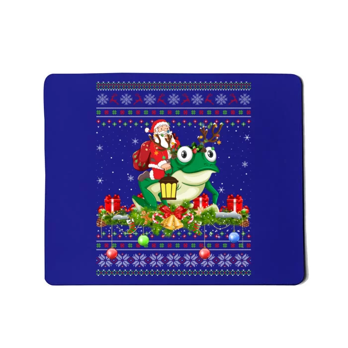 Frogs Lover Xmas Ugly Santa Riding Frog Christmas Great Gift Mousepad