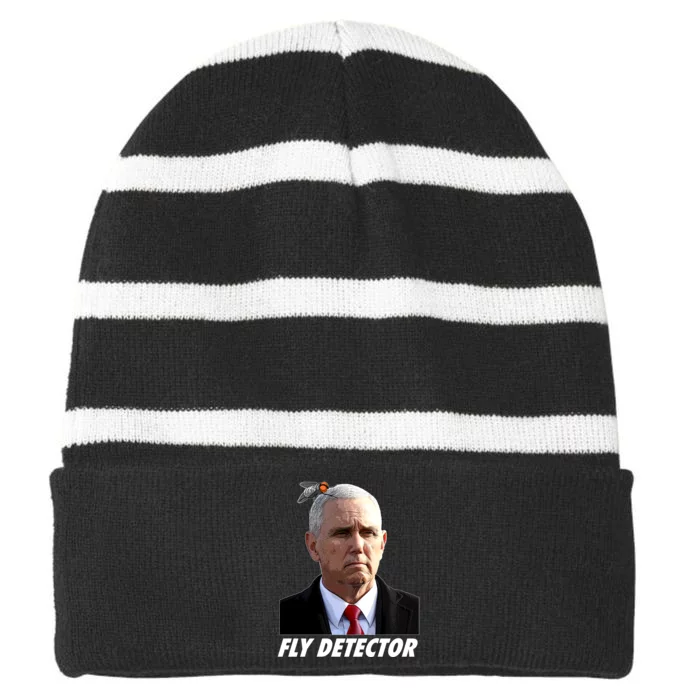 Fly Detector Mike Pence Striped Beanie with Solid Band