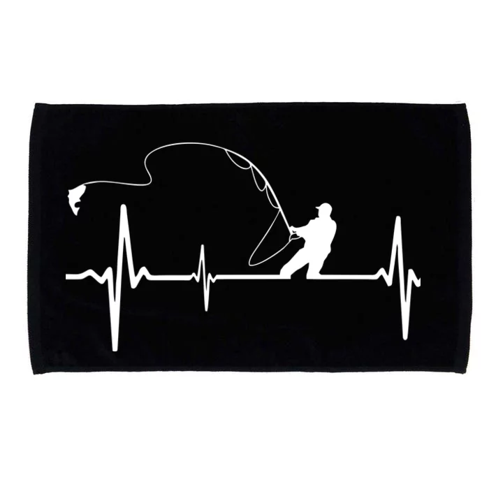 Fly Fishing Heartbeat Pulse Microfiber Hand Towel