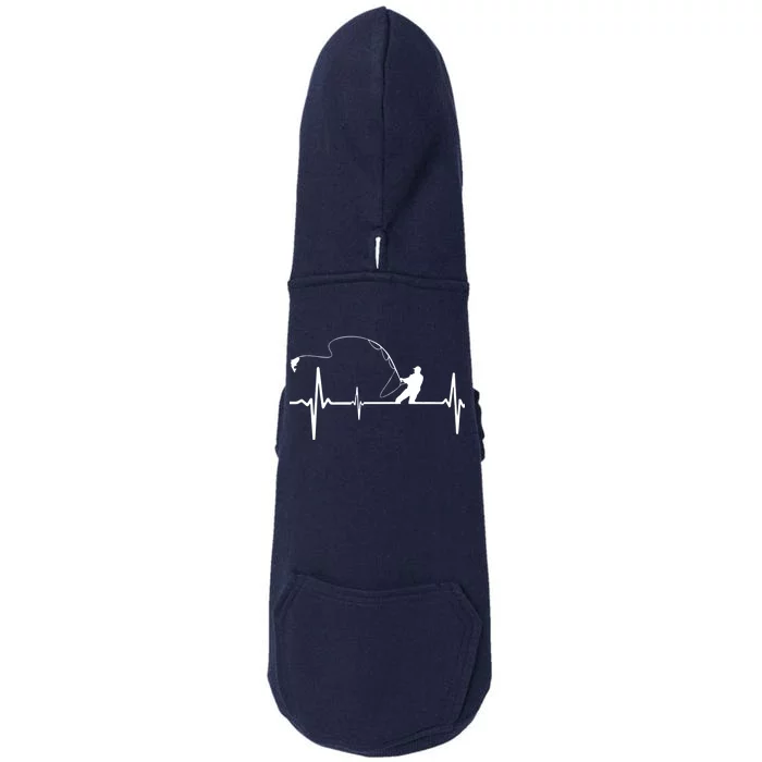 Fly Fishing Heartbeat Pulse Doggie 3-End Fleece Hoodie