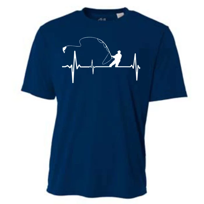 Fly Fishing Heartbeat Pulse Cooling Performance Crew T-Shirt