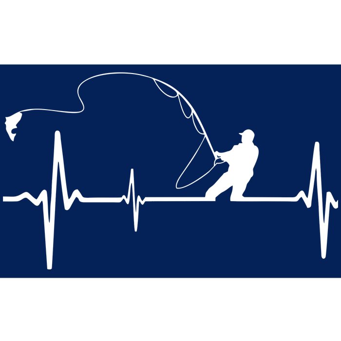 Fly Fishing Heartbeat Pulse Bumper Sticker