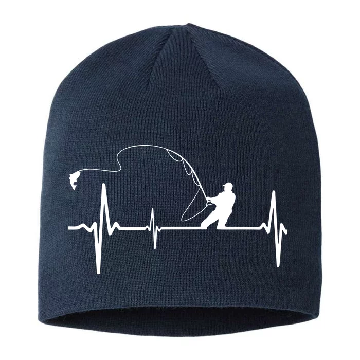 Fly Fishing Heartbeat Pulse 8 1/2in Sustainable Knit Beanie