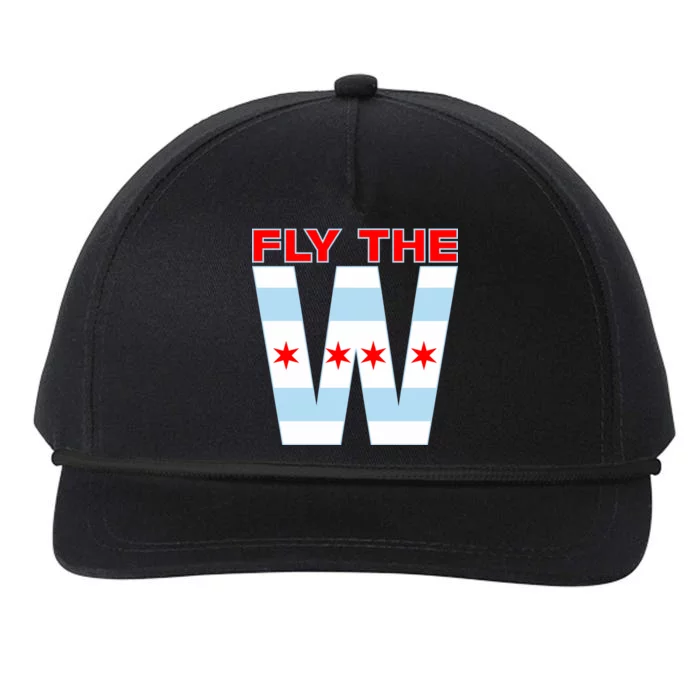 Fly The W Chicago Flag Snapback Five-Panel Rope Hat