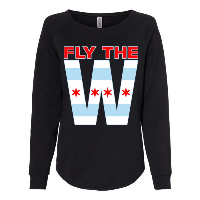 Fly The W Chicago Flag Womens California Wash Sweatshirt