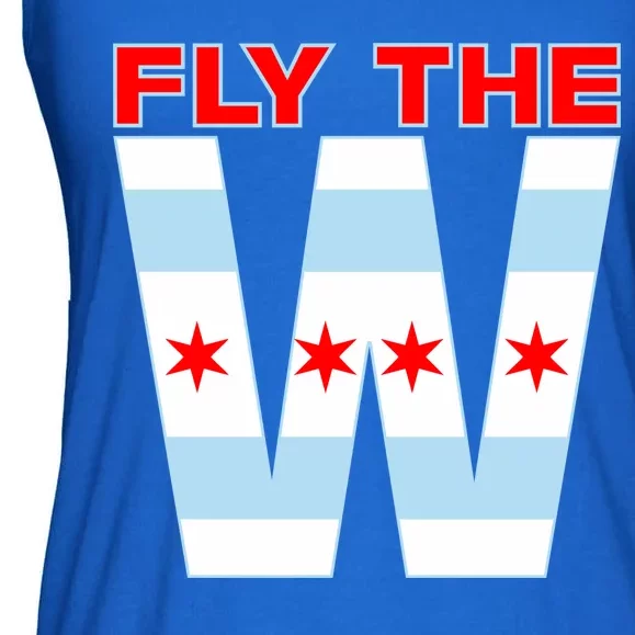 Fly The W Chicago Flag Ladies Essential Flowy Tank