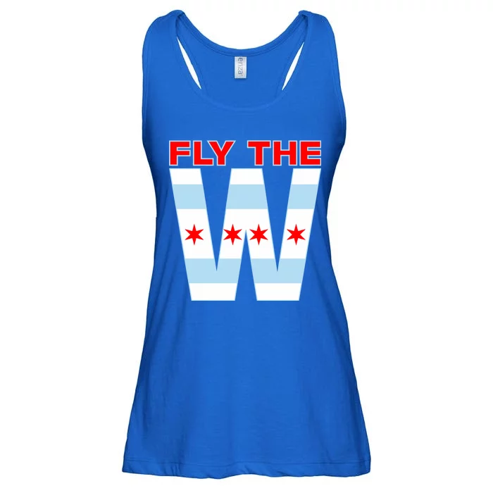 Fly The W Chicago Flag Ladies Essential Flowy Tank