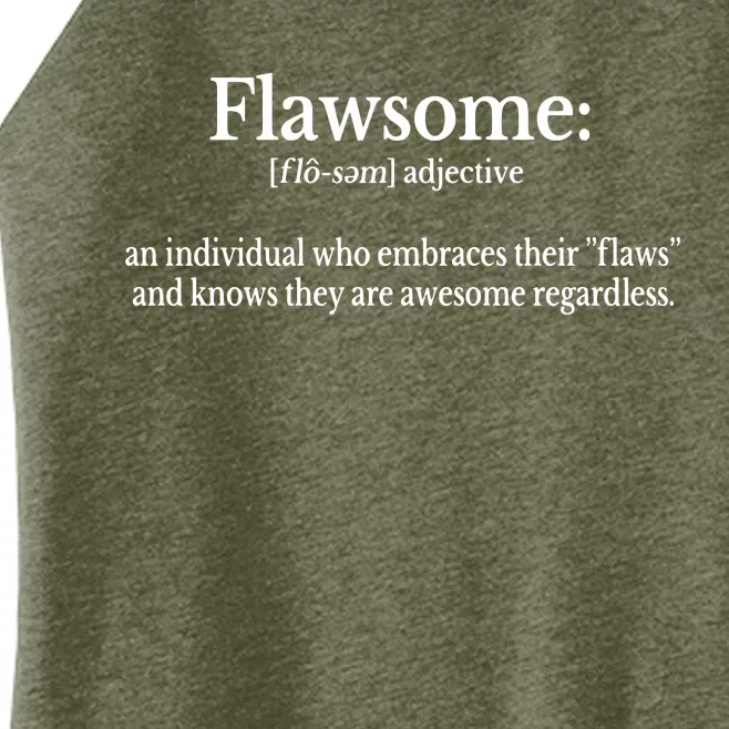 Flawsome Love Yourself Self Care Premium Women’s Perfect Tri Rocker Tank