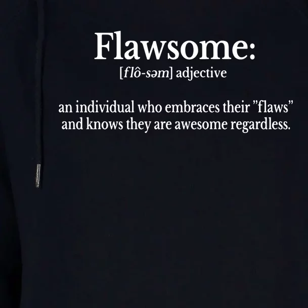 Flawsome Love Yourself Self Care Premium Womens Funnel Neck Pullover Hood