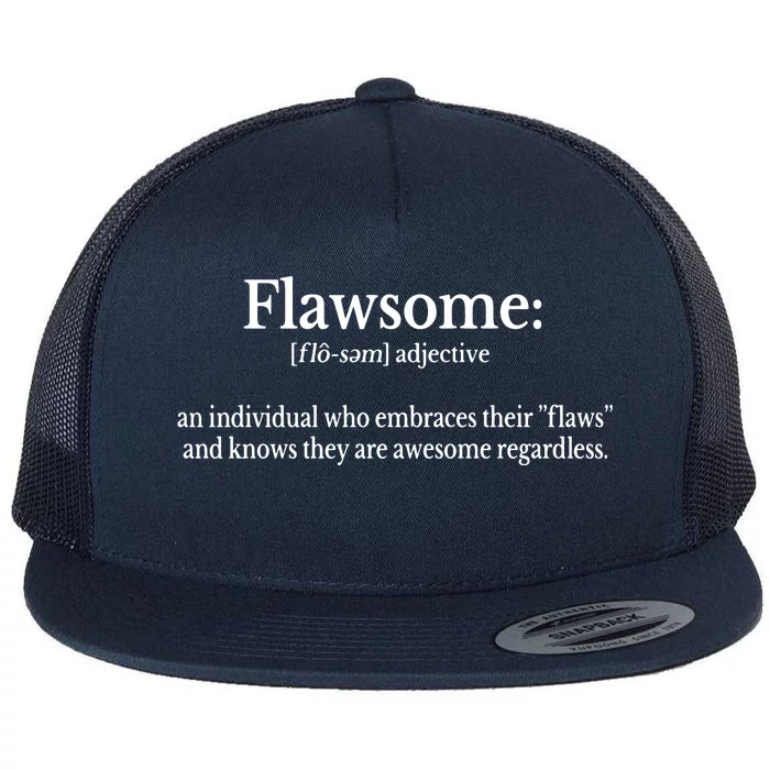 Flawsome Love Yourself Self Care Premium Flat Bill Trucker Hat