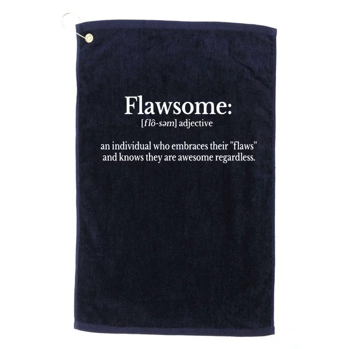 Flawsome Love Yourself Self Care Premium Platinum Collection Golf Towel