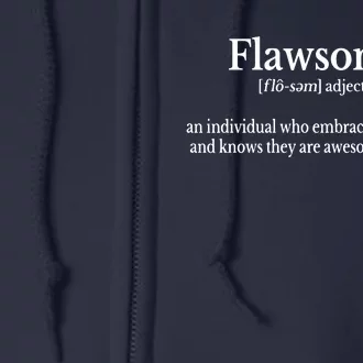 Flawsome Love Yourself Self Care Premium Full Zip Hoodie