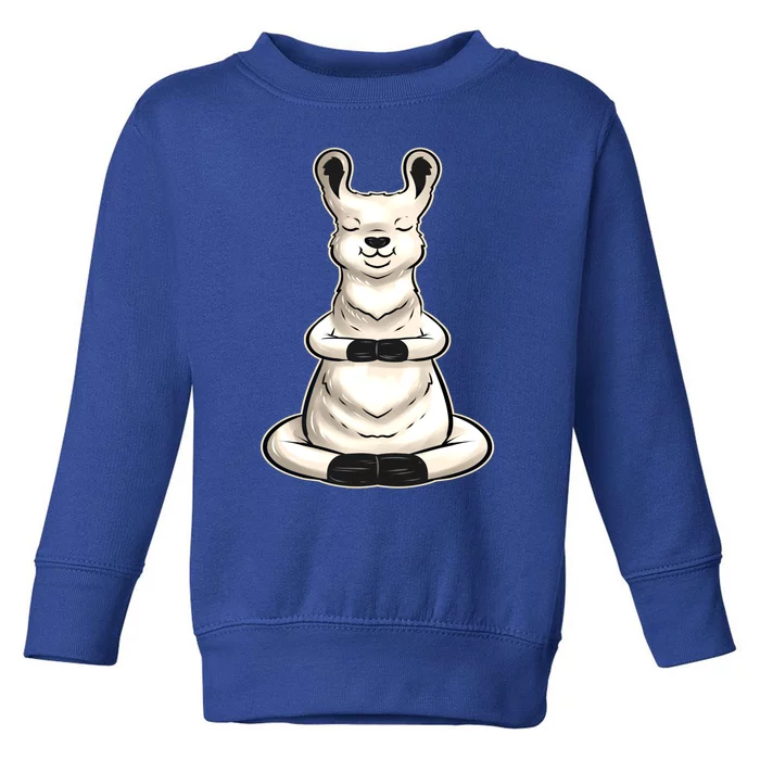 Funny Llama Yoga Namste Design Namaste And Yoga Gift Toddler Sweatshirt