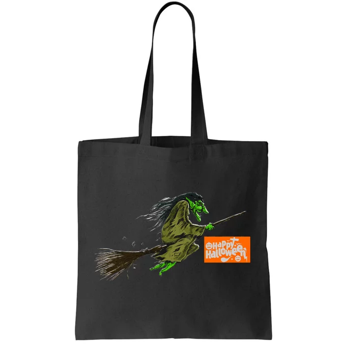 Flying Halloween Witch Tote Bag