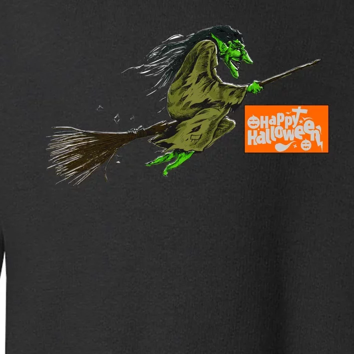 Flying Halloween Witch Toddler Sweatshirt