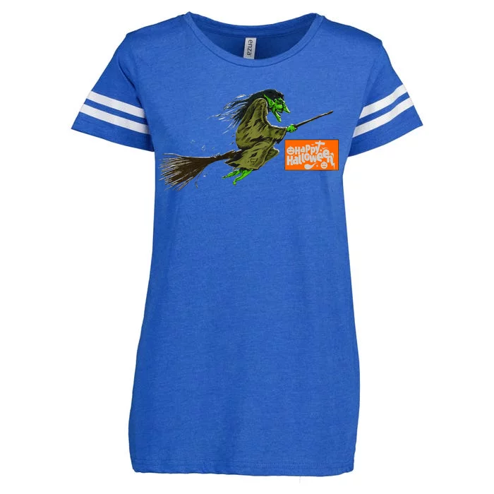 Flying Halloween Witch Enza Ladies Jersey Football T-Shirt