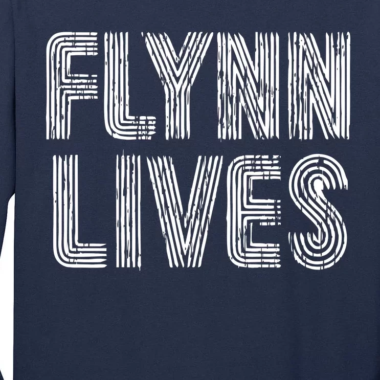 Flynn Lives Retro Logo Tall Long Sleeve T-Shirt