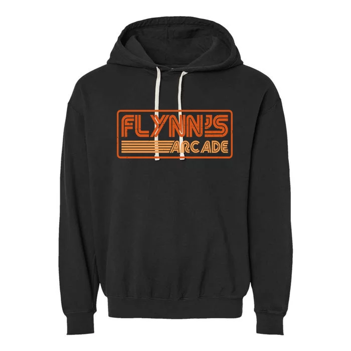 Flynn's Arcade Vintage Retro 80's Logo Garment-Dyed Fleece Hoodie