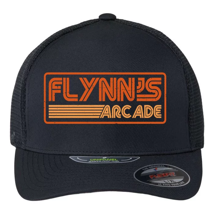 Flynn's Arcade Vintage Retro 80's Logo Flexfit Unipanel Trucker Cap