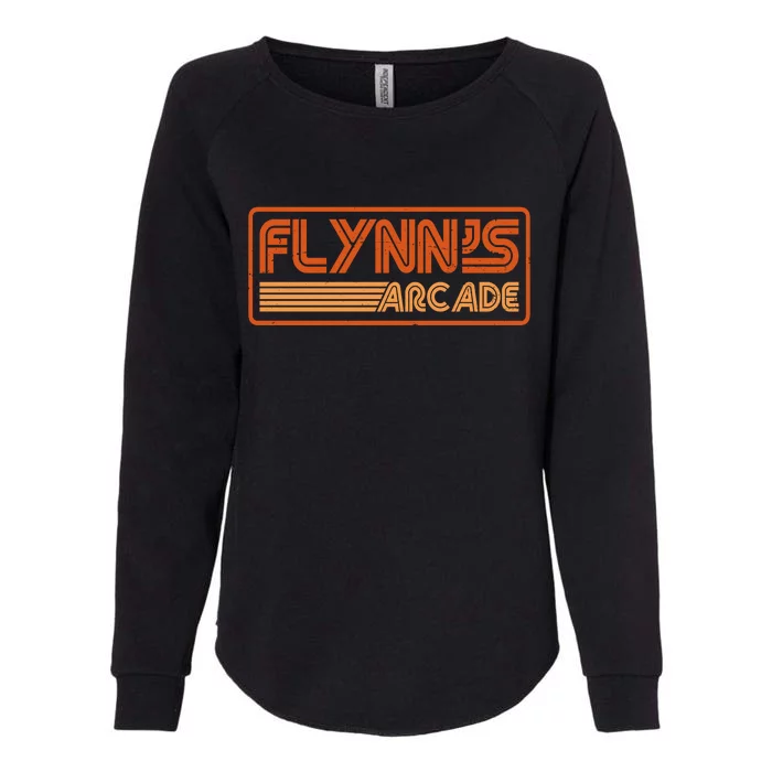 Flynn's Arcade Vintage Retro 80's Logo Womens California Wash Sweatshirt