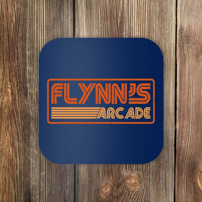 Flynn's Arcade Vintage Retro 80's Logo Coaster