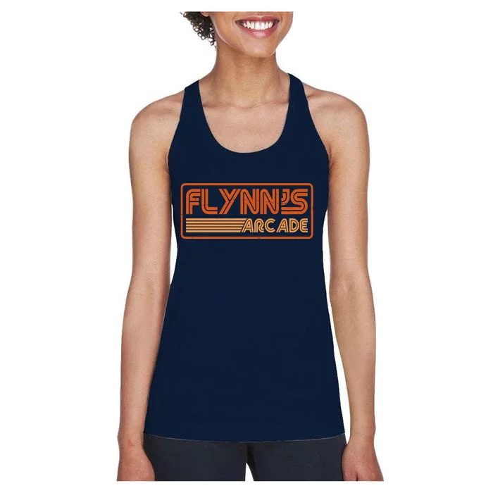 Flynn's Arcade Vintage Retro 80's Logo Women's Racerback Tank