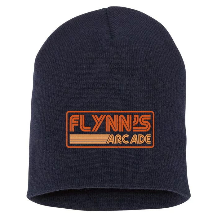 Flynn's Arcade Vintage Retro 80's Logo Short Acrylic Beanie