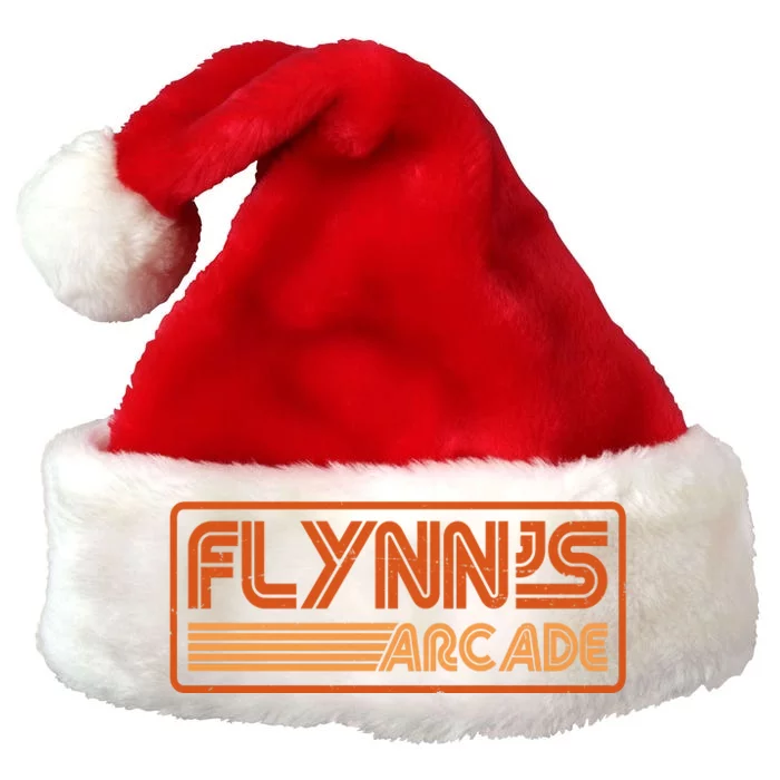 Flynn's Arcade Vintage Retro 80's Logo Premium Christmas Santa Hat