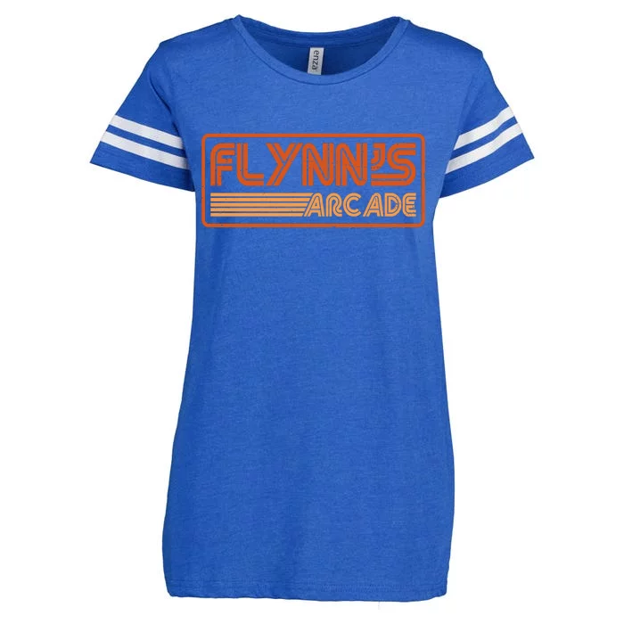 Flynn's Arcade Vintage Retro 80's Logo Enza Ladies Jersey Football T-Shirt