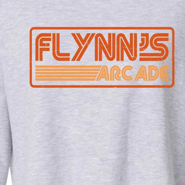 Flynn's Arcade Vintage Retro 80's Logo Cropped Pullover Crew