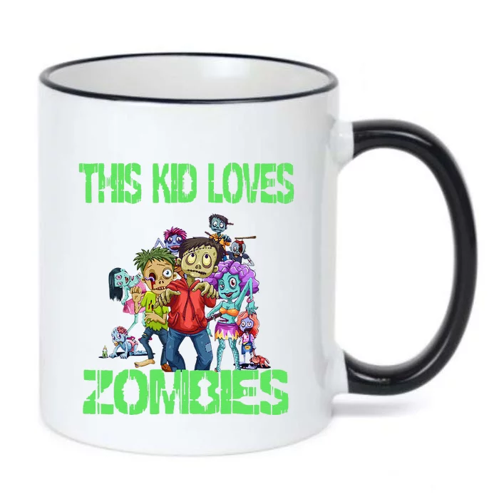 Funny Loves Zombies Funny Zombie Halloween Black Color Changing Mug