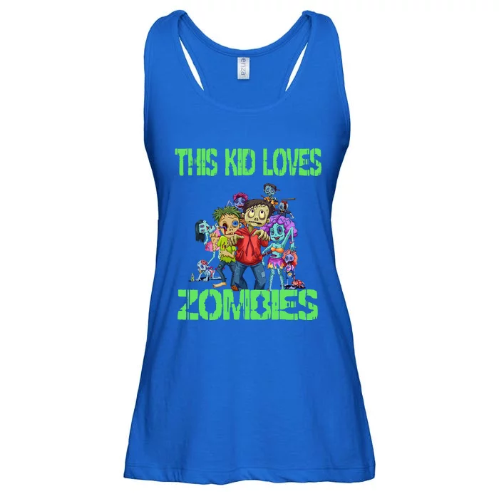 Funny Loves Zombies Funny Zombie Halloween Ladies Essential Flowy Tank