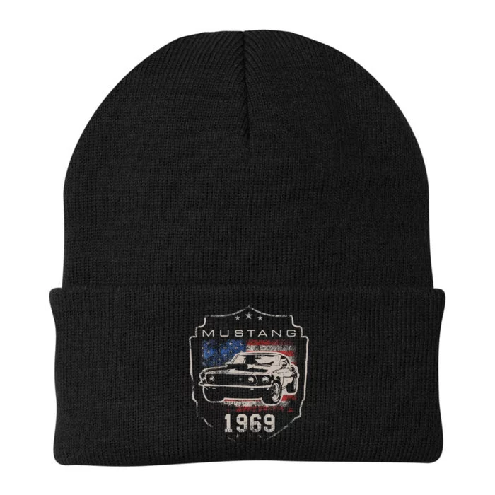 F.O.R.D. M.U.S.T.A.N.G 1969 Flag Knit Cap Winter Beanie