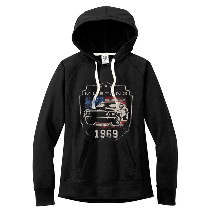 F.O.R.D. M.U.S.T.A.N.G 1969 Flag Women's Fleece Hoodie