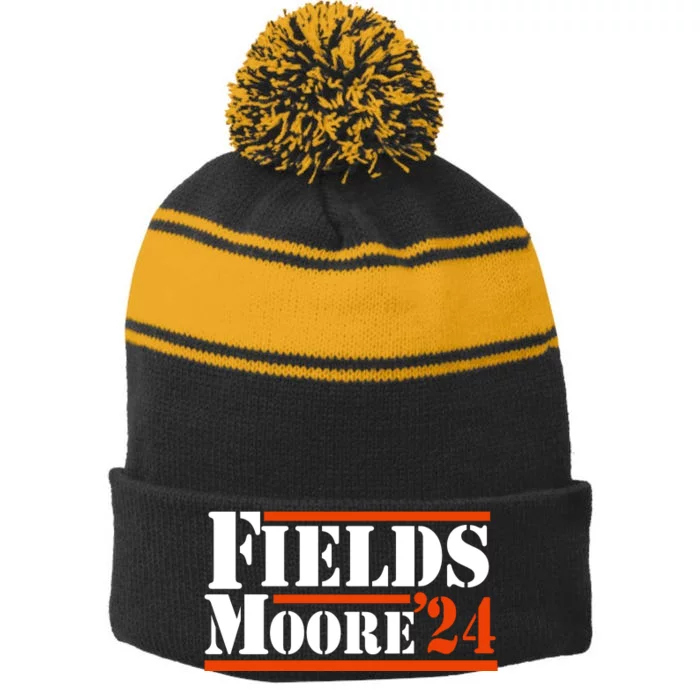 Fields & Moore ’24 Stripe Pom Pom Beanie