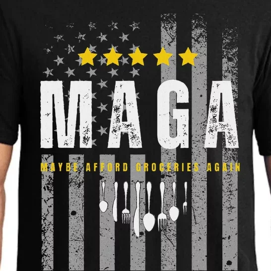 Funny Maga 2024 Maga Maybe Afford Groceries Again Pajama Set