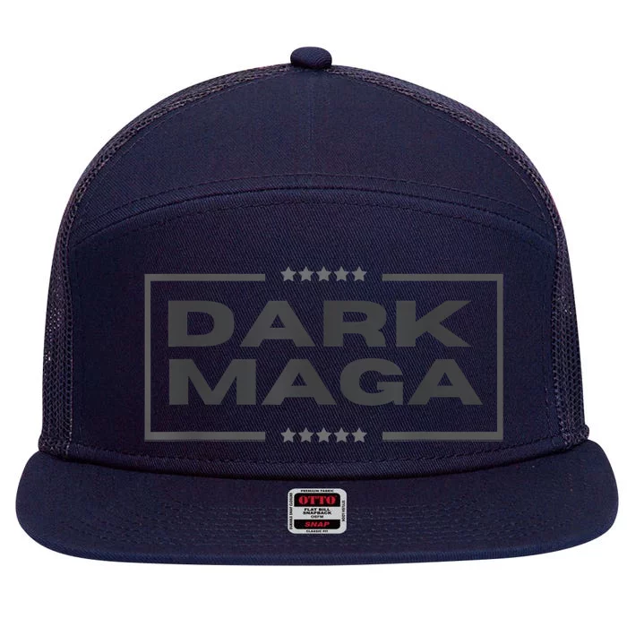 Funny Maga 2024 Dark Maga New! Maga Dark 7 Panel Mesh Trucker Snapback Hat